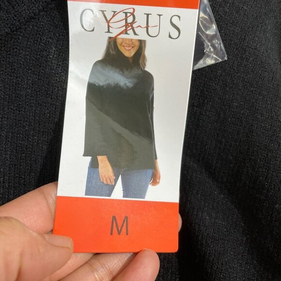 NEW Cyrus Womens M Black Ribbed Knit Turtleneck Sweater - Picture 6 of 7